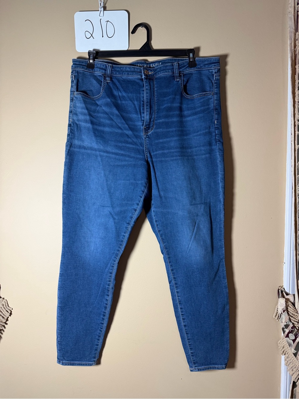 American Eagle Outfitters Mid-Rise Blue Womens hi-rise jeggings
